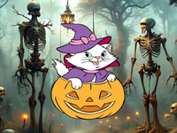 Halloween Cat To Witch Escape