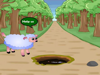Help Fallen Down Sheep Baby - Play Free Online Escape Game