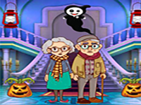 Older Pair Escaped Halloween Castle - Play Free Online Escape Game