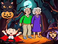 Elderly Pair Halloween Land Escape - Play Free Online Escape Game