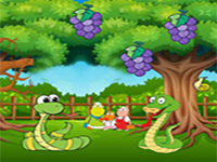 Snakes Surrounding Frog Family - Play Free Online Escape Game