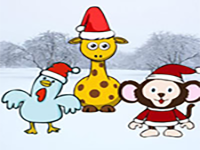 Animals Attend Christmas Celebration - Play Free Online Escape Game