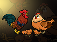 Rooster Family Rescue From Small House - Play Free Online Escape Game