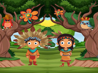 Tribal Kids Reaches The Hut - Play Free Online Escape Game