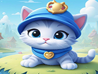 Cute Blue Hat Kitty Rescue