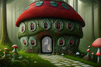 Birds Trapped Giant Mushroom Hut