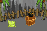Play Black Cat Rescue from Wood Box - Free Online Escape Game