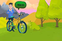 Boy Stuck with His Cycle
