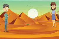 Couple Stranded Mid of Desert