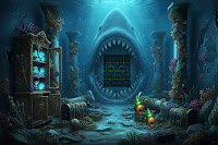 Dark Ocean Shark Escape