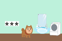 Escape with a Dog with Human Face
