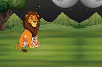 Fox Confined by Lion