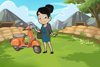 Girl Scooty Ran Out of Fuel