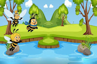 Honeybees Visit Their Friend Party