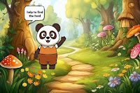 Hungry Panda Foraging Food