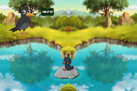 Play Little Crow Stuck in Pond - Free Online Escape Game