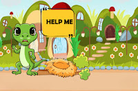 Lizard Searching the Stolen Eggs