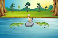Naive Duck Trapped in Crocodile