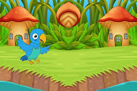 Stuck Macaw Reached Hut