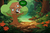 Wounded Bird Trapped Tree House